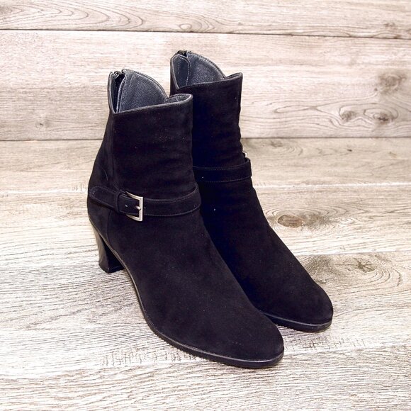 $880 GRAVATI Neiman Marcus Women's 6.5 M Ankle Boot 4675 * add $15 new Trees - Picture 1 of 16